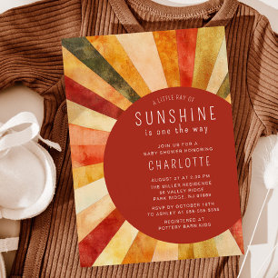 Invitación Little Sunshine Baby Shower