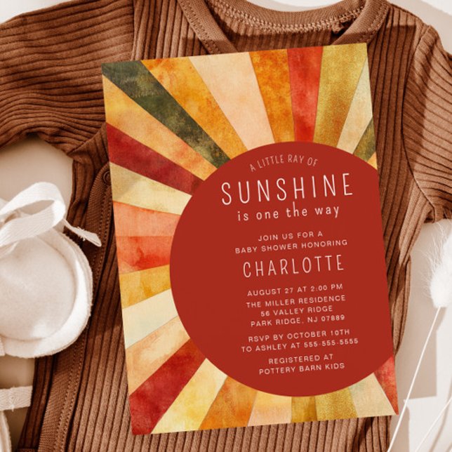 Invitación Little Sunshine Baby Shower (Subido por el creador)