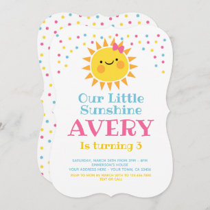 Invitación Little Sunshine Birthday