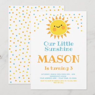 Invitación Little Sunshine Birthday
