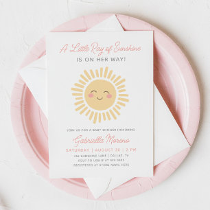 Invitación Little Sunshine Chica Baby Shower