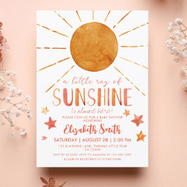 Invitación Little Sunshine Chica Whimsical Baby Shower