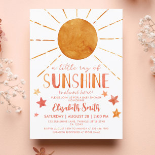 Invitación Little Sunshine Chica Whimsical Baby Shower