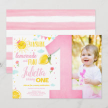 Little Sunshine Lemonade Chica Rosa Lemon Cumpleañ