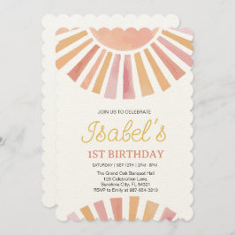 Invitación Little Sunshine Primer cumpleaños, Sunshine primer