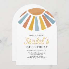 Invitación Little Sunshine Primer cumpleaños, Sunshine primer