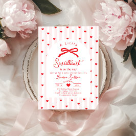 Invitación Little Sweetheart Bow Valentines Baby Shower