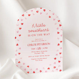 Invitación Little Sweetheart Girl Baby Shower Invitation