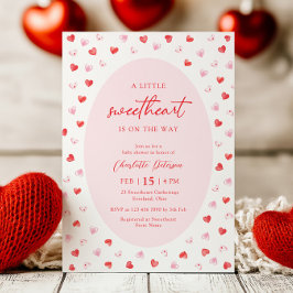 Invitación Little Sweetheart Girl Baby Shower Invitation