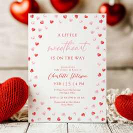 Invitación Little Sweetheart Girl Baby Shower Invitation