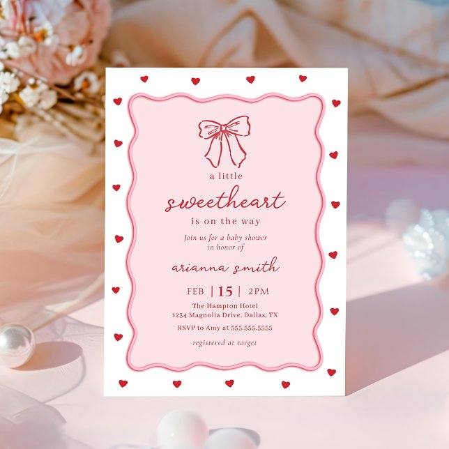 Invitación Little Sweetheart Girl Baby Shower Invitation (Subido por el creador)