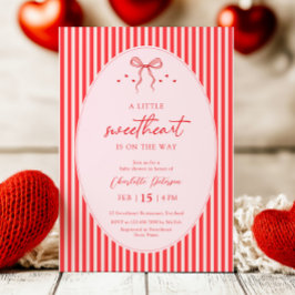 Invitación Little Sweetheart Retro Baby Shower Invitation