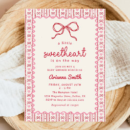 Invitación Little Sweetheart Valentine Baby Shower Invitation