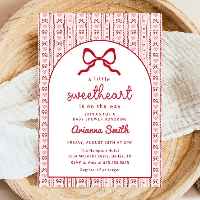 Invitación Little Sweetheart Valentine Baby Shower Invitation (Subido por el creador)