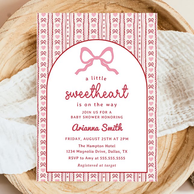 Invitación Little Sweetheart Valentine Baby Shower Invitation (Subido por el creador)