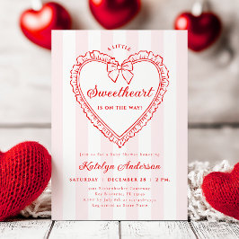 Invitación Little Sweetheart Valentine Baby Shower Invitation
