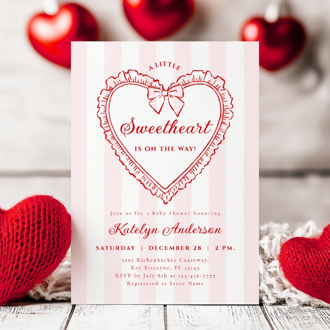 Invitación Little Sweetheart Valentine Baby Shower Invitation (Subido por el creador)