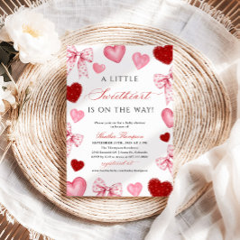 Invitación Little Sweetheart Valentines Day Baby Shower