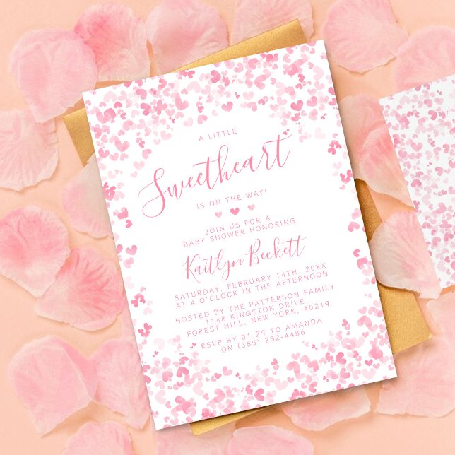 Invitación Little Sweetheart Valentine's Day Baby Shower (Subido por el creador)