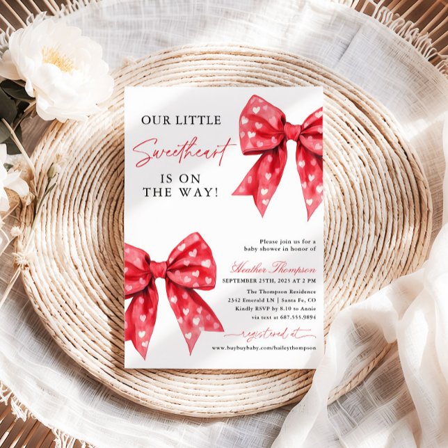 Invitación Little Sweetheart Valentines Day Baby Shower (Subido por el creador)