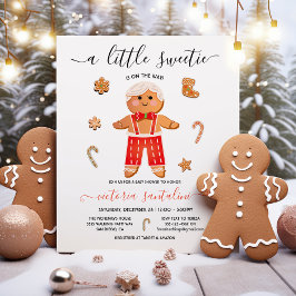 Invitación Little Sweetie Gingerbread Boy Baby Shower