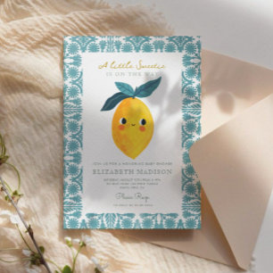 Invitación Little Sweetie Lemon Citrus Baby Shower