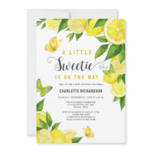 Little Sweetie Lemon Citrus Butterfly Baby Shower