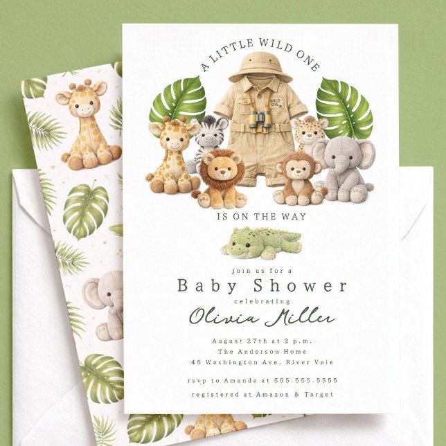 Invitación Little Wild One Baby Shower Invite (Subido por el creador)