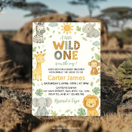 Invitación Little Wild One Safari Baby Shower