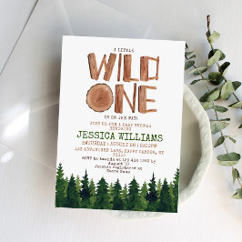 Invitación Little Wild One Woodland Baby Shower