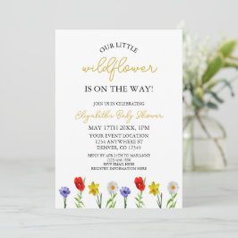 Invitación Little Wildflower Baby Shower