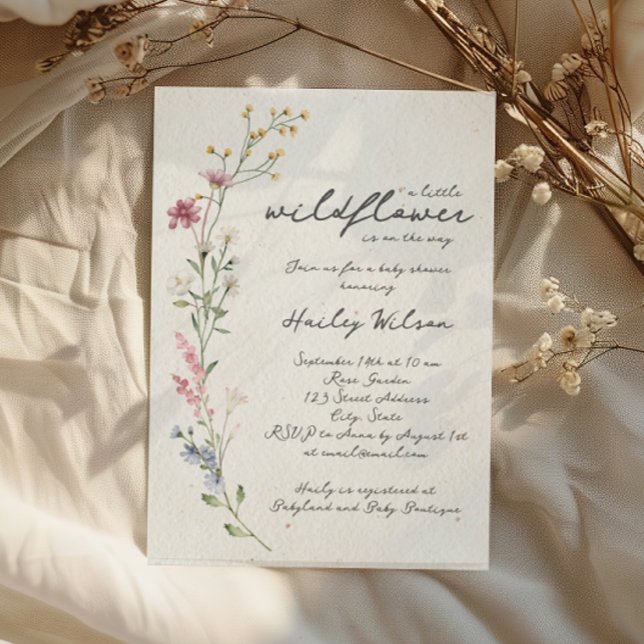 Invitación Little Wildflower Baby Shower (Subido por el creador)