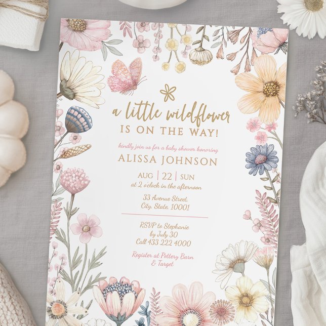 Invitación Little Wildflower Baby Shower (Subido por el creador)