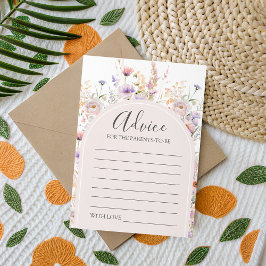 Invitación Little Wildflower Baby Shower Advice Card
