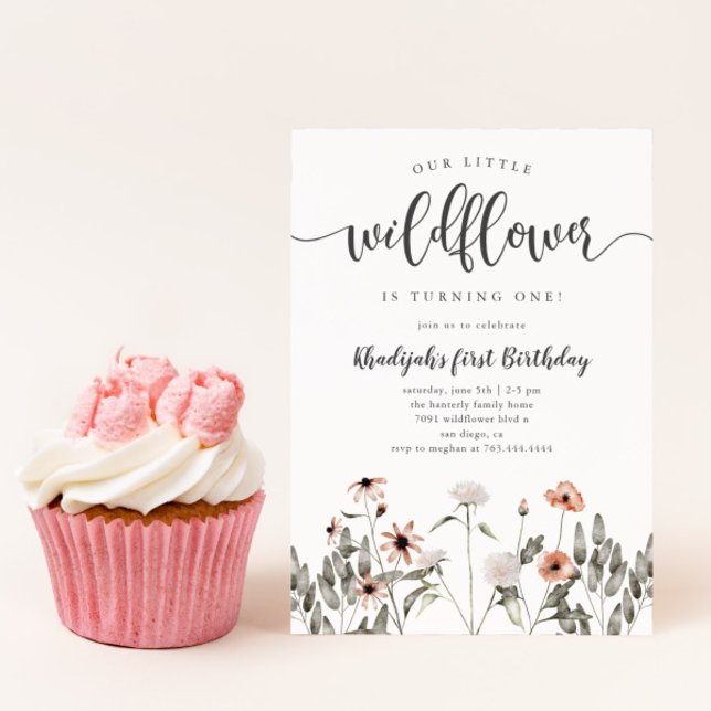 Invitación Little Wildflower Birday Party (Subido por el creador)