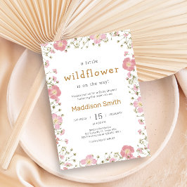 Invitación Little Wildflower  Boho Baby Shower
