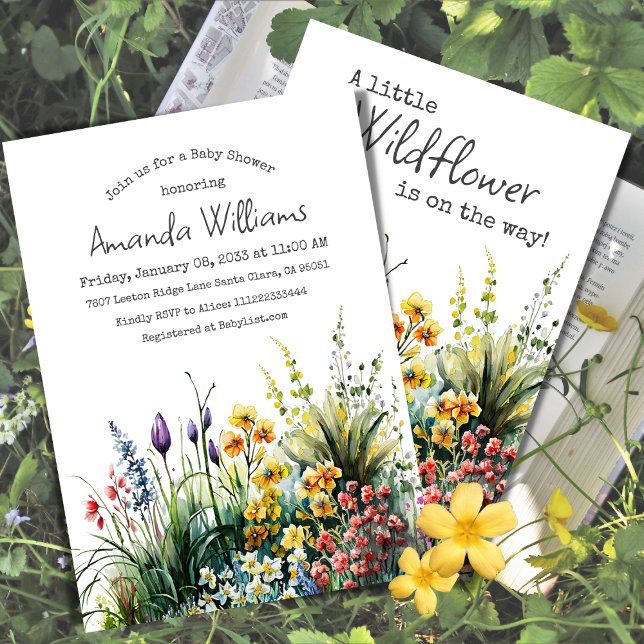 Invitación Little Wildflower Boho Garden Floral Baby Shower (Subido por el creador)