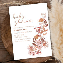 Little Wildflower Boho Terracotta Baby Shower