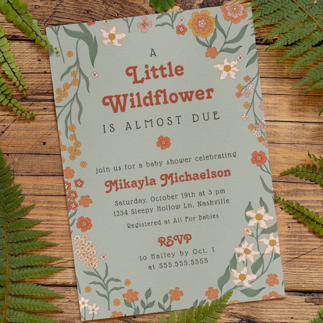 Invitación Little Wildflower Fall Rustic Boho Baby Shower (Subido por el creador)