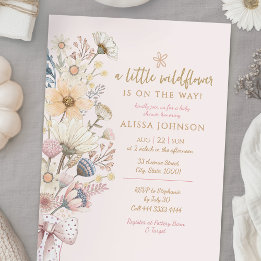 Invitación Little Wildflower Floral Baby Shower