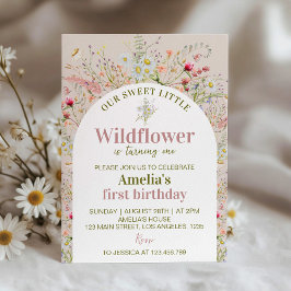 Invitación Little Wildflower Floral Floral Garden Birday