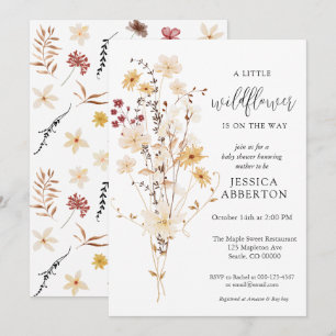 Invitación Little Wildflower Flower Baby Shower