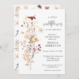 Invitación Little Wildflower Flower Baby Shower