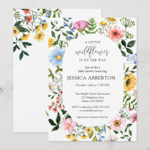 Invitación Little Wildflower Flower Baby Shower