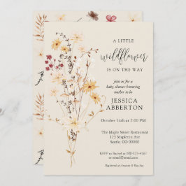Invitación Little Wildflower Flower Baby Shower