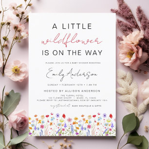 Invitación Little Wildflower on the Way Baby Shower