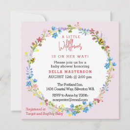 Invitación Little Wildflower On the Way Baby Shower (Plaza)