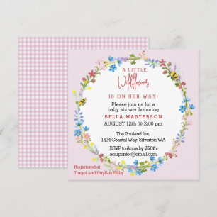 Invitación Little Wildflower On the Way Baby Shower (Plaza)