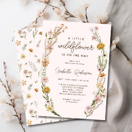 Invitación Little Wildflower On the Way Spring Baby Shower