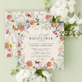 Invitación Little Wildflower Pressed Flowers Baby Shower